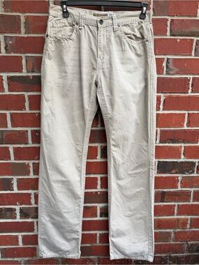BKE Casuals Tyler Straight Men’s 32 x 36 Khaki Beige Heavy Stitched Pants F7